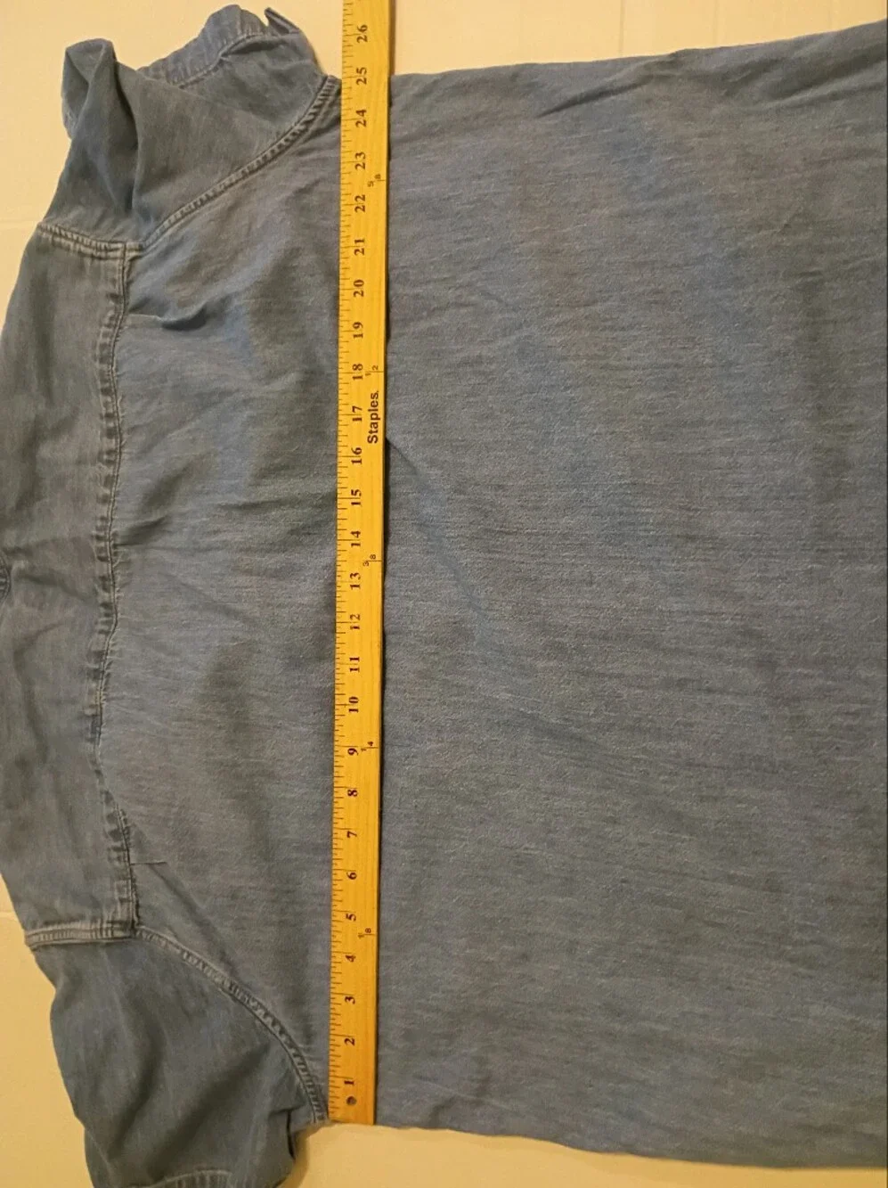 Levi's Men's Light Blue Denim Short Sleeve Shirt Sz XL